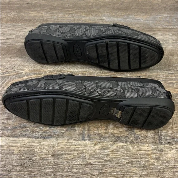 Coach Penny Loafer Signature Jacquard & Calf Leather Black Smoke/Black (Size 8M) - Picture 6 of 9